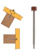 Vis têtalu autoperçeuse P1 Ø6.3 TK12 laquée pour couverture et bardage sur bois