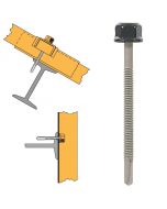 Vis têtalu autoperçeuse P13 Ø5,5 TK12 laquée pour couverture et bardage sur poutrelles