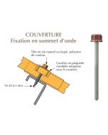 Vis têtalu autoperçeuse P5 Ø6.3 TK12 laquée pour couverture bacs acier nervurés sur profilés/tubes