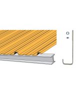 Crochet pour couverture bacs acier nervurés sur poutrelle métallique