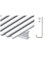 Crochet pour couverture plaque fibres-ciment sur poutrelle métallique