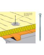 Schéma vis isolant double filet sur bac