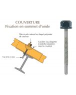Vis têtalu autoperçeuse P13 Ø5,5 TK12, fixation de tôles ondulées sur poutrelles