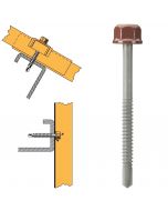 Vis têtalu autoperçeuse P5 Ø6.3 TK12 laquée pour couverture et bardage sur profilés/tubes