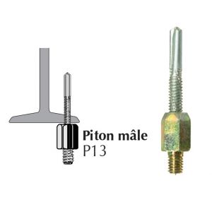 Piton autoperceur P13 mâle pour panne métallique ép. 5 à 13 mm