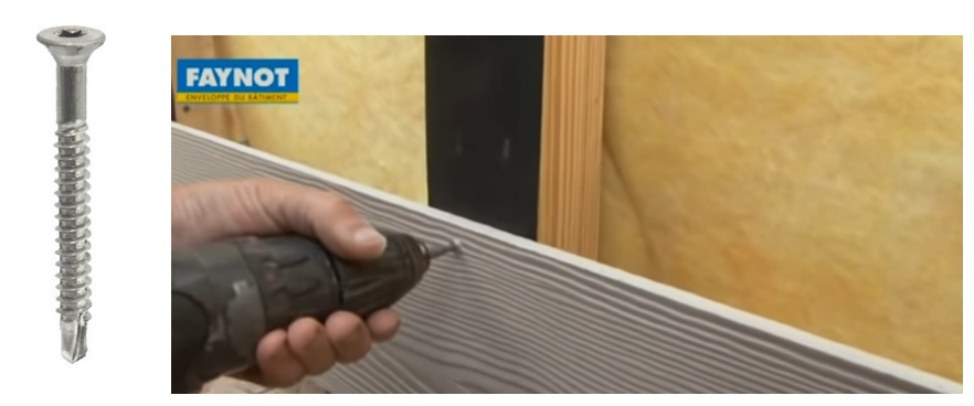 Fixation de clins fibres-ciments Fixation de clins fibres-ciments