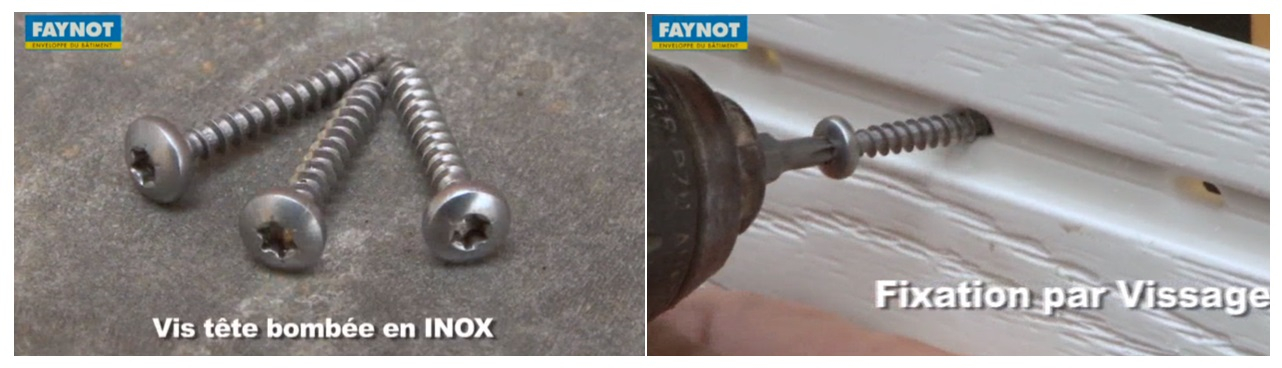 Fixation de clins PVC Fixation de clins PVC