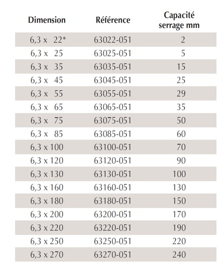 vis TH P5 autoperceuse serrage